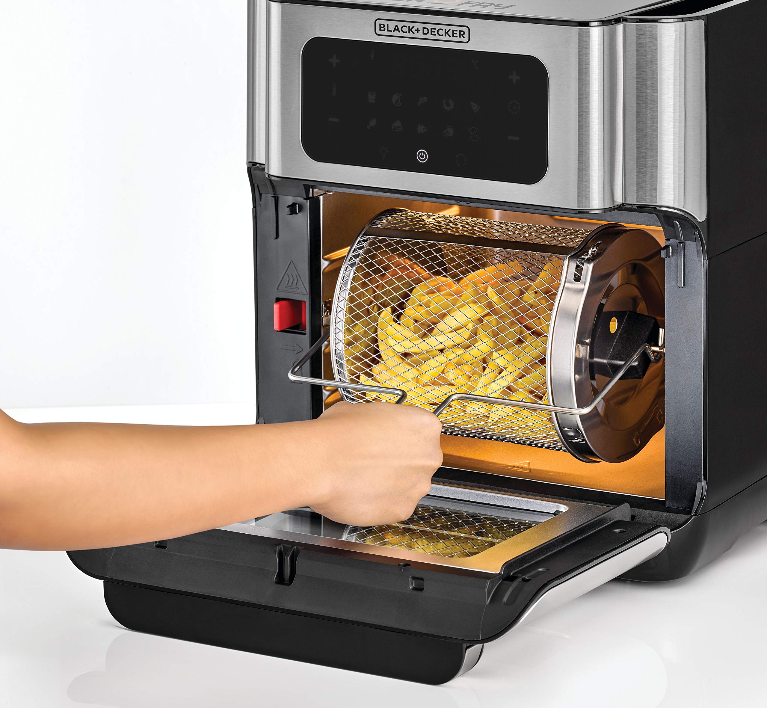 Black & Decker XL Digital Air Fryer Oven 1500W 12L, 10 Presets 360° Rapid Air Convection من بلاك + ديكر 1500 واط سعة 12 لتر، 10 اعدادات مسبقة وتقنية الحمل الحراري السريع 360 درجة للتحكم Black & Decker XL Digital Air Fryer Oven 1500W 12L, 10 Presets 360° Rapid Air Convection من بلاك + ديكر 1500 واط سعة 12 لتر، 10 اعدادات مسبقة وتقنية الحمل الحراري السريع 360 درجة للتحكم